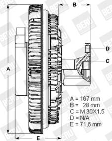LK027 Spojka ventilátora chladenia BorgWarner (BERU)