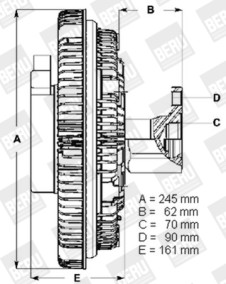 LK028 Spojka ventilátora chladenia BorgWarner (BERU)