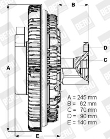 LK030 Spojka ventilátora chladenia BorgWarner (BERU)