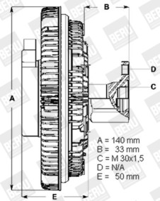 LK046 Spojka ventilátora chladenia BorgWarner (BERU)