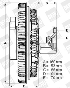 LK049 Spojka ventilátora chladenia BorgWarner (BERU)