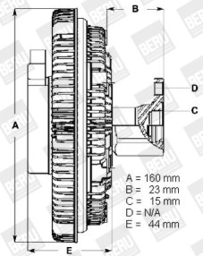 LK052 Spojka ventilátora chladenia BorgWarner (BERU)