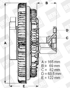 LK065 Spojka ventilátora chladenia BorgWarner (BERU)