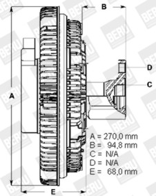 LK116 Spojka ventilátora chladenia BorgWarner (BERU)