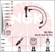 9704 Sada zapaľovacích káblov NGK