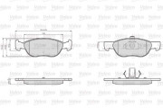 872576 Sada brzdových platničiek kotúčovej brzdy OPTIPACK for LCV VALEO