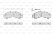 873121 Sada brzdových platničiek kotúčovej brzdy OPTIPACK for LCV VALEO