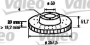 186149 Brzdový kotúč VALEO