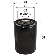 586001 Olejový filter VALEO