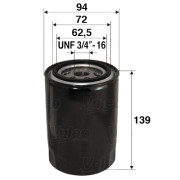 586015 Olejový filter VALEO