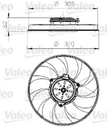 696024 Ventilátor chladenia motora VALEO