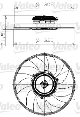 696027 Ventilátor chladenia motora VALEO