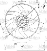 696285 Ventilátor chladenia motora VALEO