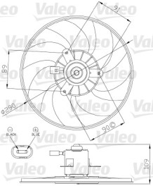 696286 Ventilátor chladenia motora VALEO