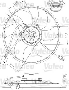 696287 Ventilátor chladenia motora VALEO