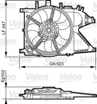 696383 Ventilátor chladenia motora VALEO