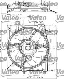 696393 Ventilátor chladenia motora VALEO