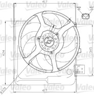 698313 Ventilátor chladenia motora VALEO