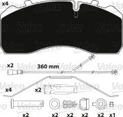 882206 Sada brzdových platničiek kotúčovej brzdy OPTIPACK VALEO