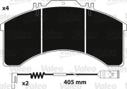 882231 Sada brzdových platničiek kotúčovej brzdy OPTIPACK VALEO