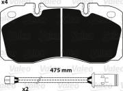 882233 Sada brzdových platničiek kotúčovej brzdy OPTIPACK VALEO