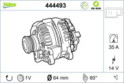 444493 Alternátor VALEO RE-GEN REMANUFACTURED VALEO