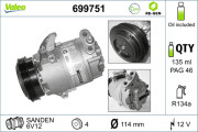 699751 Kompresor klimatizácie VALEO RE-GEN REMANUFACTURED VALEO