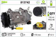 813742 Kompresor klimatizácie VALEO RE-GEN REMANUFACTURED VALEO