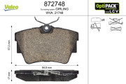 872748 Sada brzdových platničiek kotúčovej brzdy OPTIPACK for LCV VALEO