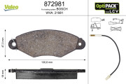 872981 Sada brzdových platničiek kotúčovej brzdy OPTIPACK for LCV VALEO