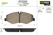 872005 Sada brzdových platničiek kotúčovej brzdy OPTIPACK for LCV VALEO