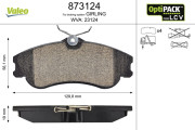 873124 Sada brzdových platničiek kotúčovej brzdy OPTIPACK for LCV VALEO