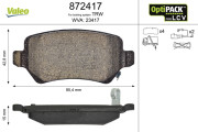 872417 Sada brzdových platničiek kotúčovej brzdy OPTIPACK for LCV VALEO