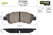 872599 Sada brzdových platničiek kotúčovej brzdy OPTIPACK for LCV VALEO
