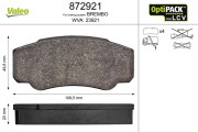 872921 Sada brzdových platničiek kotúčovej brzdy OPTIPACK for LCV VALEO
