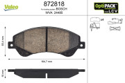 872818 Sada brzdových platničiek kotúčovej brzdy OPTIPACK for LCV VALEO