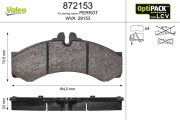 872153 Sada brzdových platničiek kotúčovej brzdy OPTIPACK for LCV VALEO