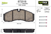 872018 Sada brzdových platničiek kotúčovej brzdy OPTIPACK for LCV VALEO