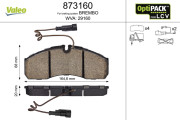 873160 Sada brzdových platničiek kotúčovej brzdy OPTIPACK for LCV VALEO