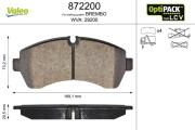 872200 Sada brzdových platničiek kotúčovej brzdy OPTIPACK for LCV VALEO