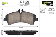 873190 Sada brzdových platničiek kotúčovej brzdy OPTIPACK for LCV VALEO