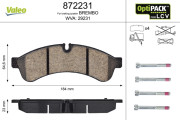 872231 Sada brzdových platničiek kotúčovej brzdy OPTIPACK for LCV VALEO