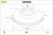 197043 Brzdový kotúč VALEO