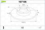 197106 Brzdový kotúč VALEO