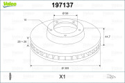 197137 Brzdový kotúč VALEO