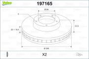 197165 Brzdový kotúč VALEO