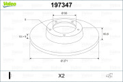 197347 Brzdový kotúč VALEO