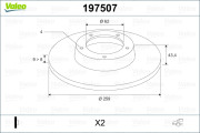 197507 Brzdový kotúč VALEO