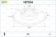 197534 Brzdový kotúč VALEO