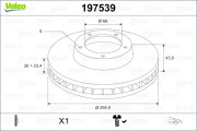 197539 Brzdový kotúč VALEO